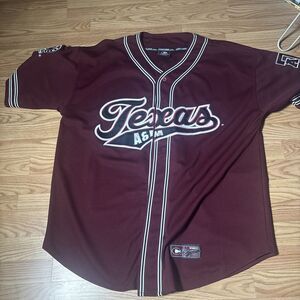 Vintage Texas A&M University Aggies NCAA Colosseum Baseball Jersey Mens XXL VGUC